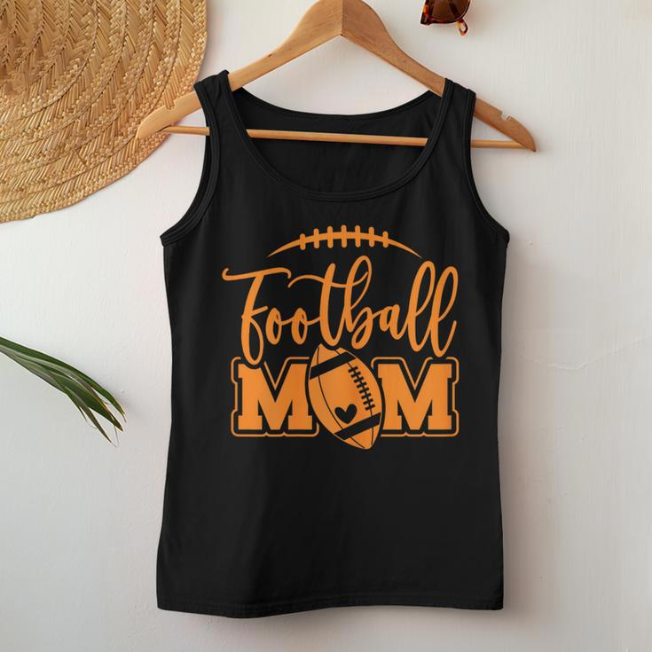 Game Day Black And Orange High School Football Football Mom Women Tank Top Funny Gifts