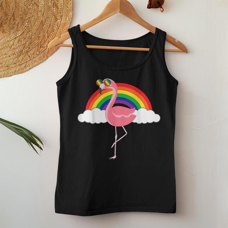 Gay Flamingo Rainbow Pride Flag Lgbtq Cool Lgbt Ally Women Tank Top Unique Gifts