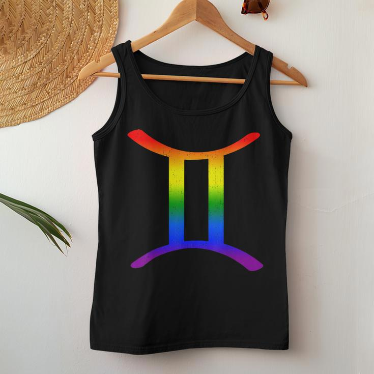 Gemini Lgbt Zodiac Sign Lgbt Rainbow Pride Gay Women Tank Top Unique Gifts