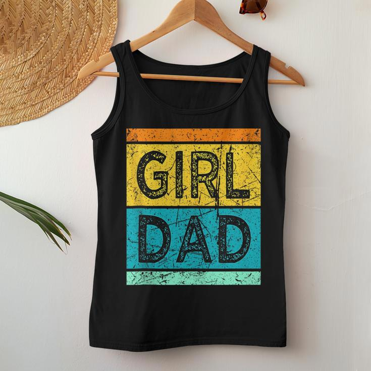 Girl Dad With Daughters Hashtag For Men For Dad Women Tank Top Unique Gifts