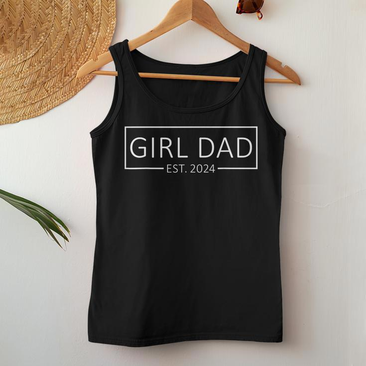 Girl Dad Est 2024 Girl Dad To Be New Daddy Father's Day Women Tank Top Unique Gifts