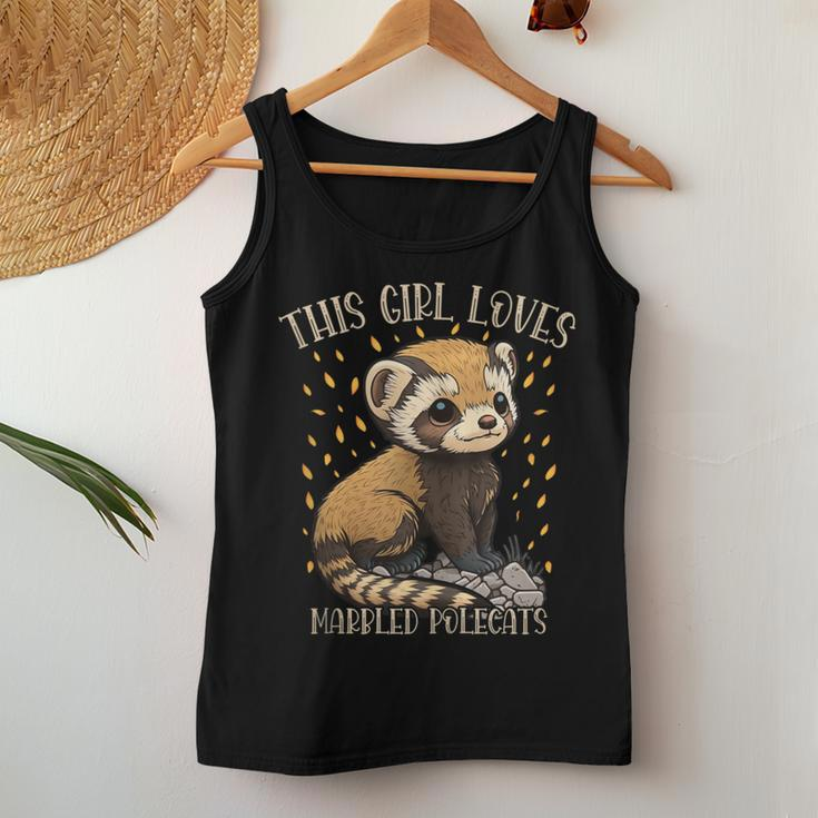This Girl Loves Marbled Polecats Cute Animal Lover Fun Women Tank Top Unique Gifts