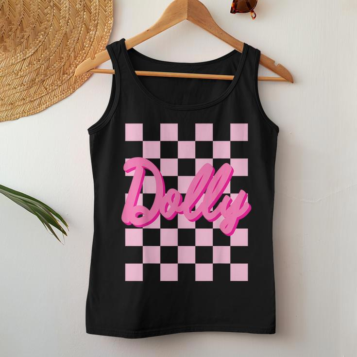 Girl Retro Dolly First Name Personalized Groovy Birthday Women Tank Top Unique Gifts