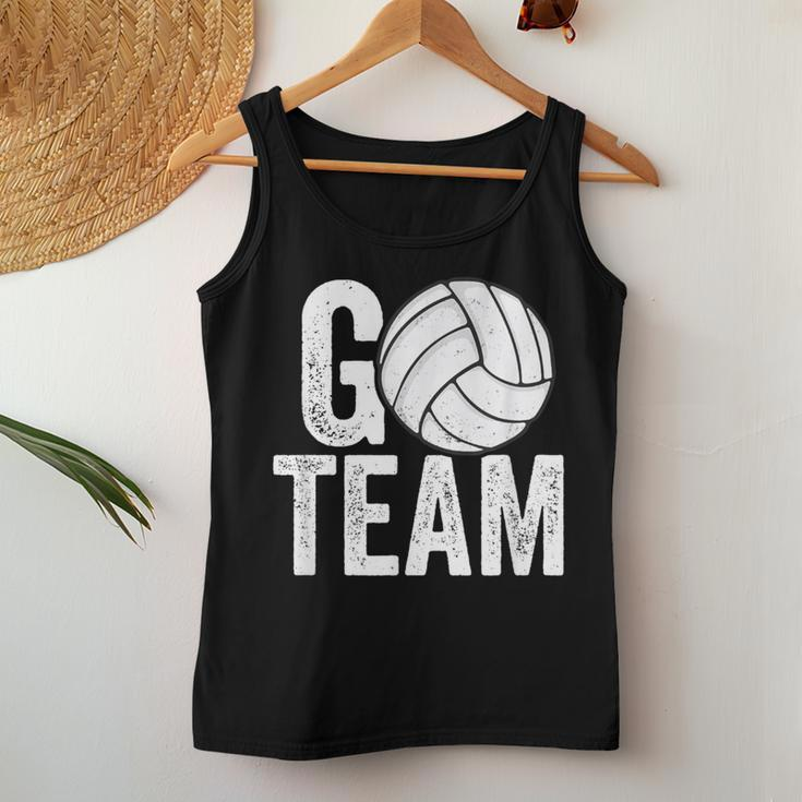 Go Team Volleyball Player Team Coach Mom Dad Family Women Tank Top Unique Gifts