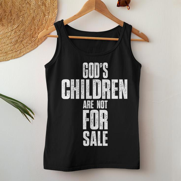 Gods Children Are Not For Sale Women Tank Top Weekend Graphic Funny Gifts