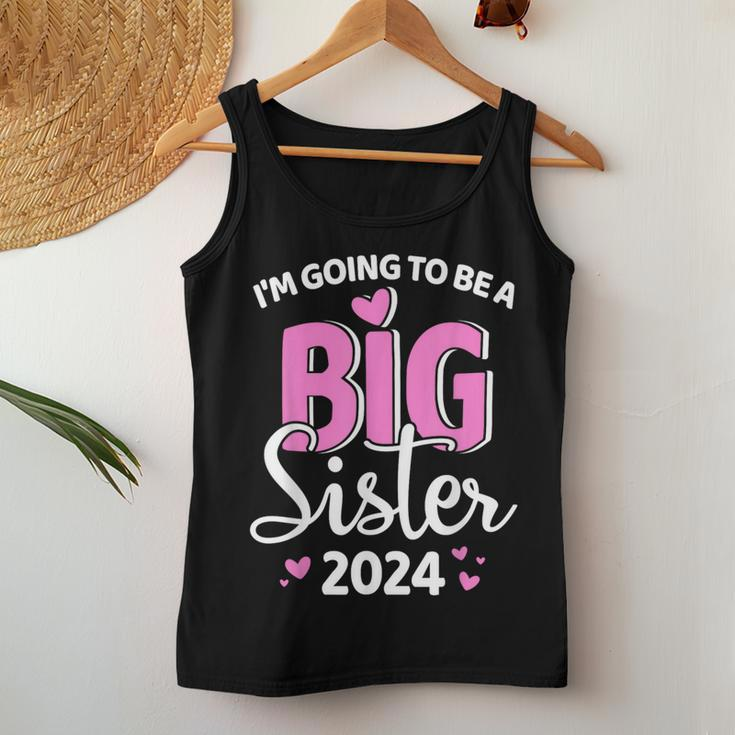 Im Going To Be Big Sister 2024 For Pregnancy Announcement For Sister Women Tank Top Unique Gifts