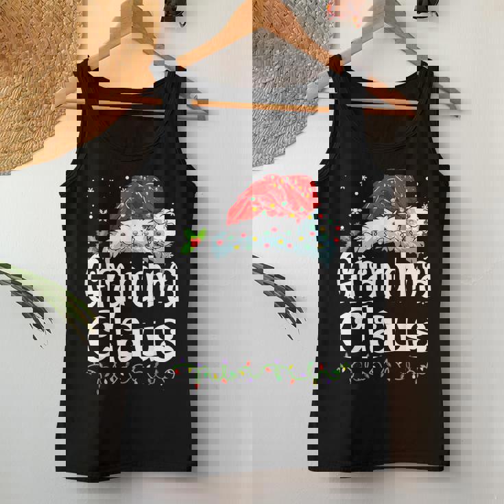 Grandma Claus Christmas Lights Family Matching Pajama Women Tank Top Personalized Gifts