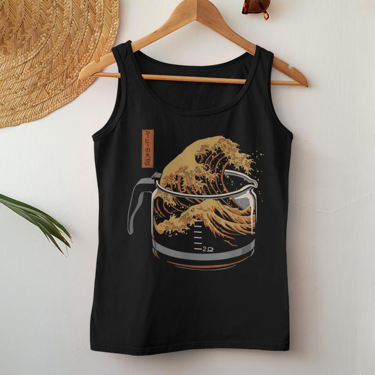 The Great Wave Of Coffee Coffee I Love Coffee Women Tank Top Unique Gifts