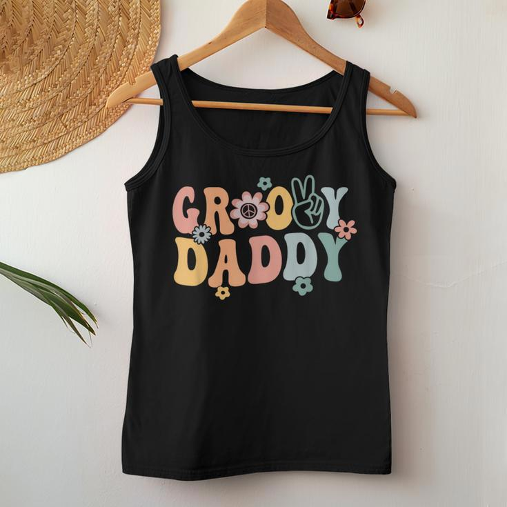 Groovy Daddy Retro Dad Matching Family 1St Birthday Party Women Tank Top Funny Gifts