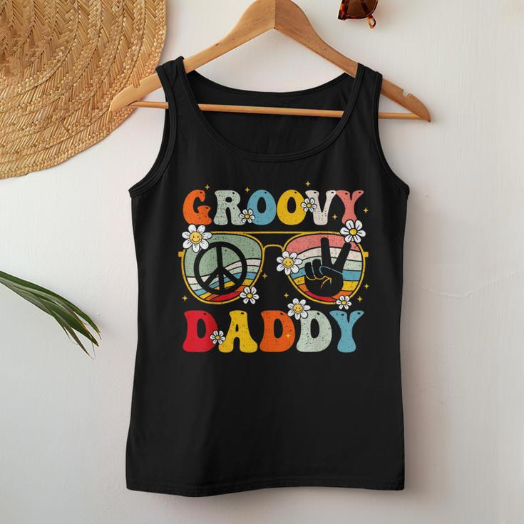 Groovy Daddy Retro Matching Family 60S 70S Dad Fathers Day Women Tank Top Personalized Gifts