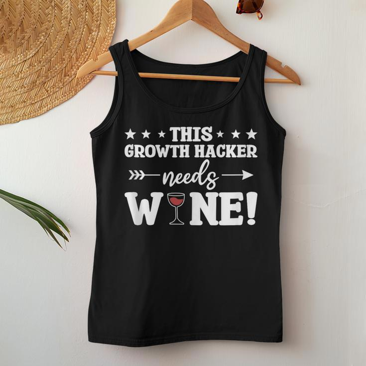 This Growth Hacker Needs Wine Hacking Women Tank Top Unique Gifts