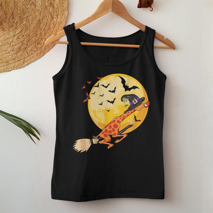 Halloween Costume Giraffe Ride Witch Shotgun Women Tank Top Unique Gifts