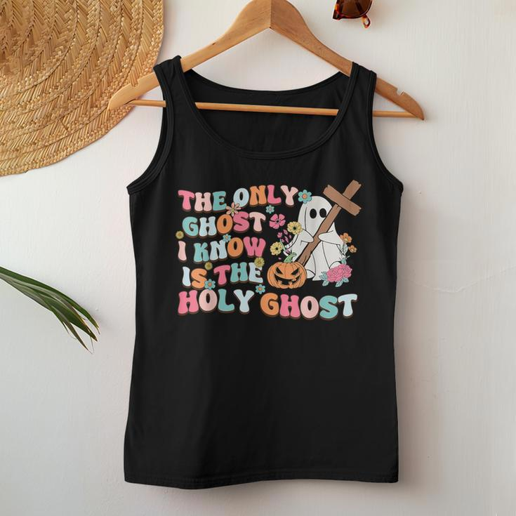 Halloween The Only Ghost I Know Is The Holy Ghost Christian Women Tank Top Unique Gifts