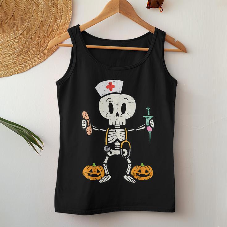 Halloween Nicu Nurse Skeleton Scrub Top Costume Women Tank Top Unique Gifts