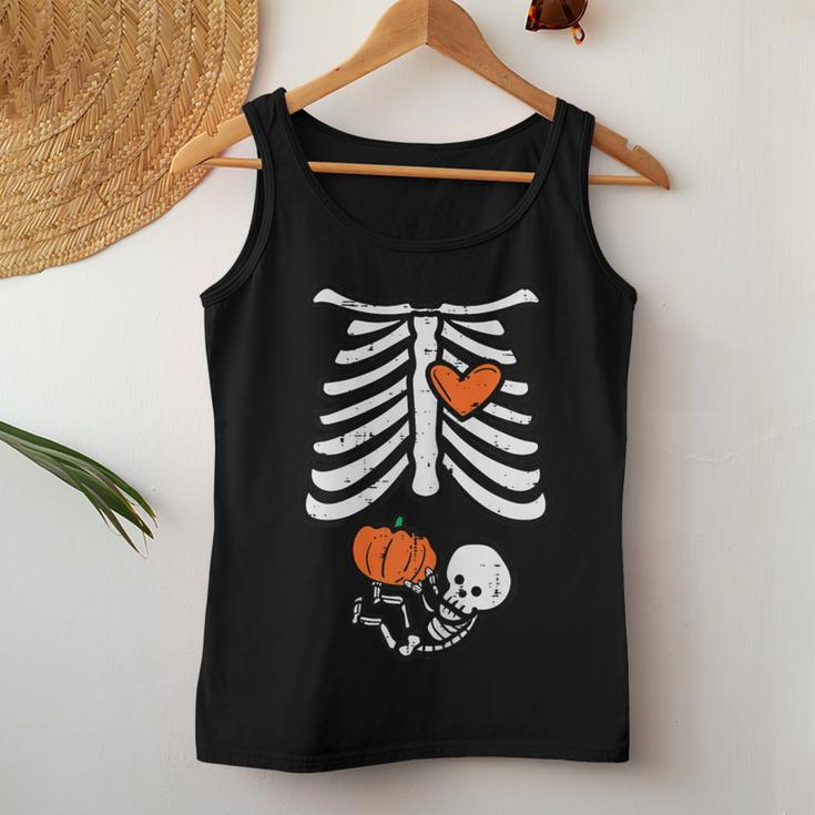 Halloween Pregnancy Skeleton Baby Announce Costume Women Tank Top Funny Gifts