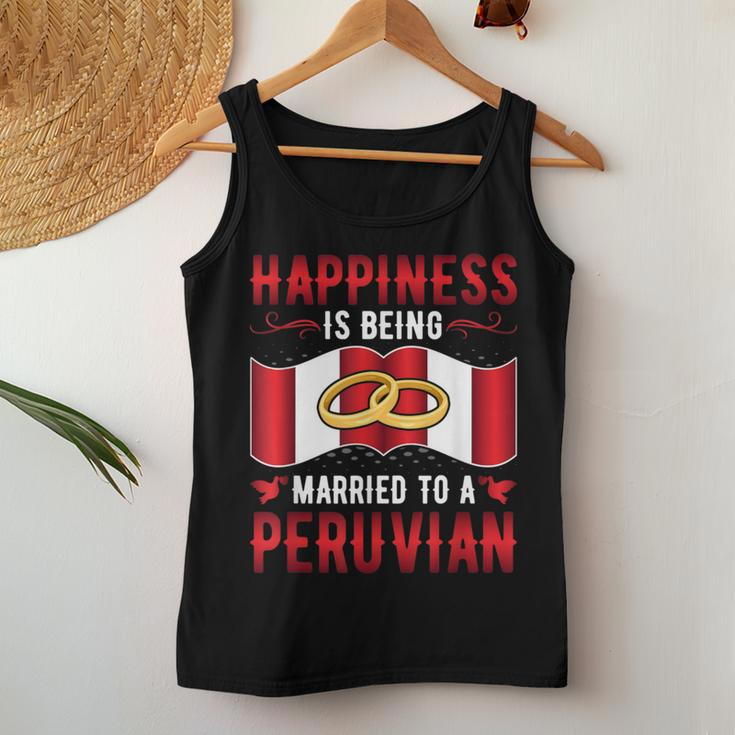 Happiness Is Being Married To A Peruvian Girl Wife Husband Women Tank Top Unique Gifts