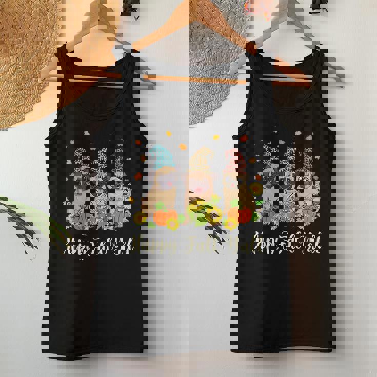 Happy Fall Yall Pug Leopard Pumpkin Halloween Halloween Women Tank Top Unique Gifts