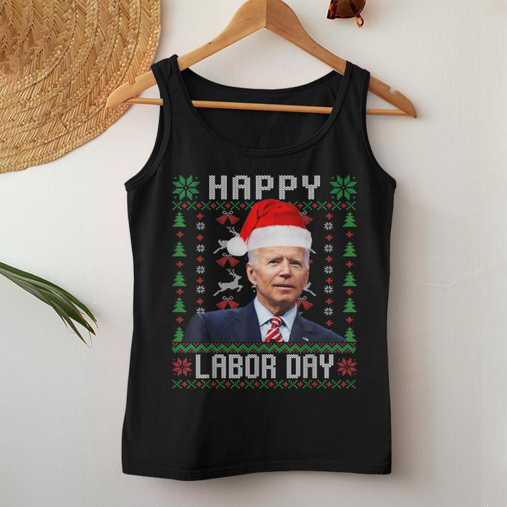 Happy Labor Day Joe Biden Christmas Ugly Sweater Women Tank Top Funny Gifts
