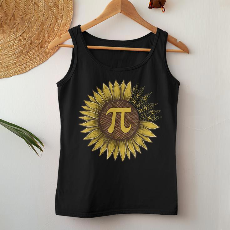 Happy Pi Day Sunflower Lovers Pi Day Number Symbol Math Women Tank Top Unique Gifts