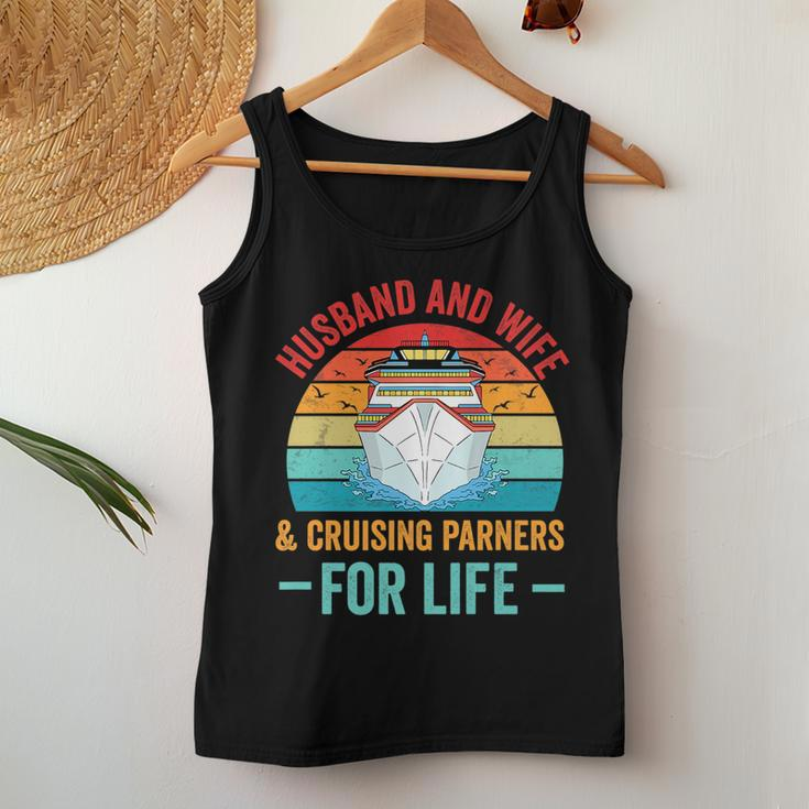 Husband And Wife Cruise Partners For Life Cruising Funny Women Tank Top Basic Casual Daily Weekend Graphic Funny Gifts