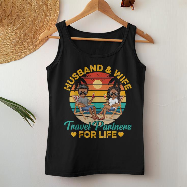 Husband-Wife Travel Partners For Life Beach Summer Dark Women Tank Top Weekend Graphic Funny Gifts