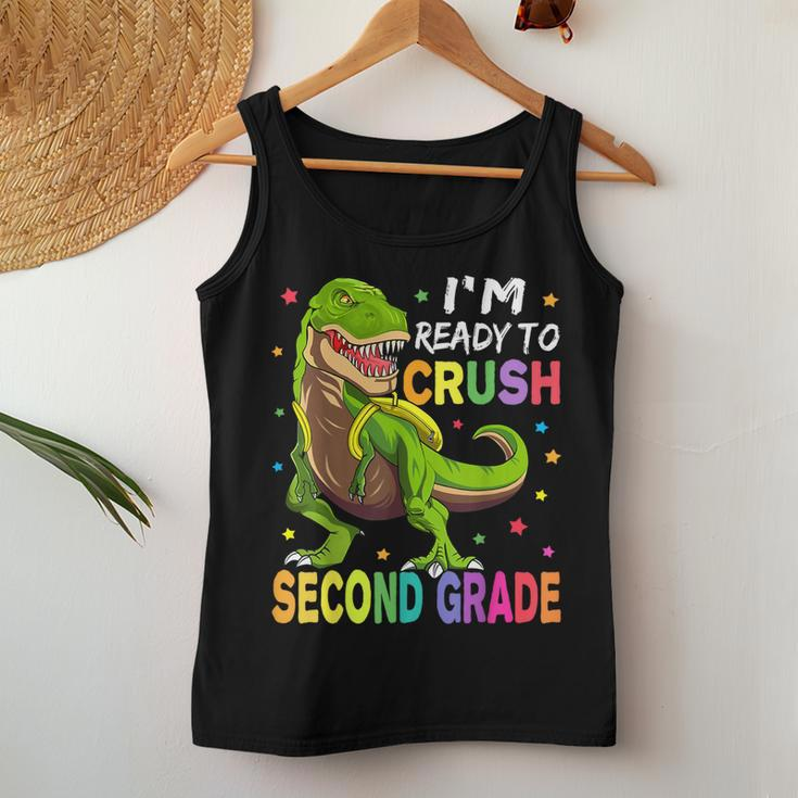 I'm Ready To Crush 2Nd Grade Dinosaur Back To School Women Tank Top Unique Gifts