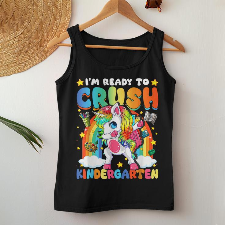 I'm Ready To Crush Kindergarten Dabbing Unicorn Cute Girls Women Tank Top Funny Gifts