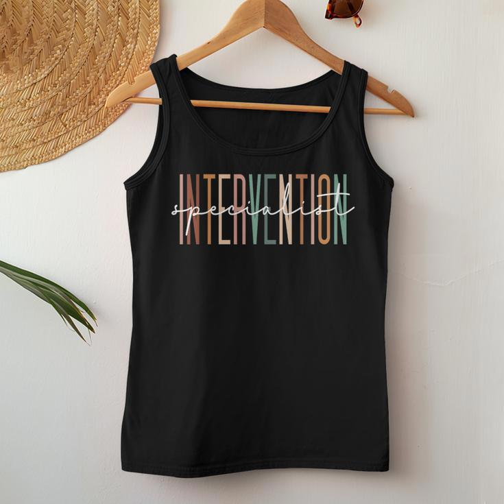 Intervention Specialist Teacher Squad Early Intervention Women Tank Top Weekend Graphic Unique Gifts