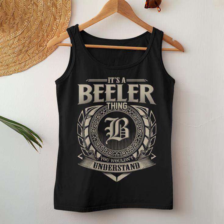 It's A Beeler Thing You Wouldn't Understand Name Vintage Women Tank Top Funny Gifts