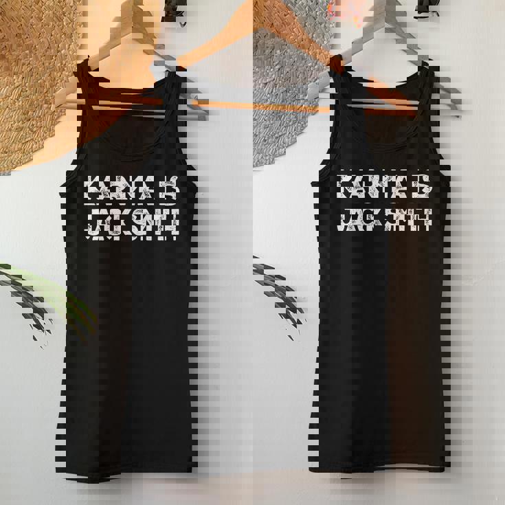 Karma Is Jack Smith Funny Vintage Retro Men Women Political Women Tank Top Weekend Graphic Personalized Gifts