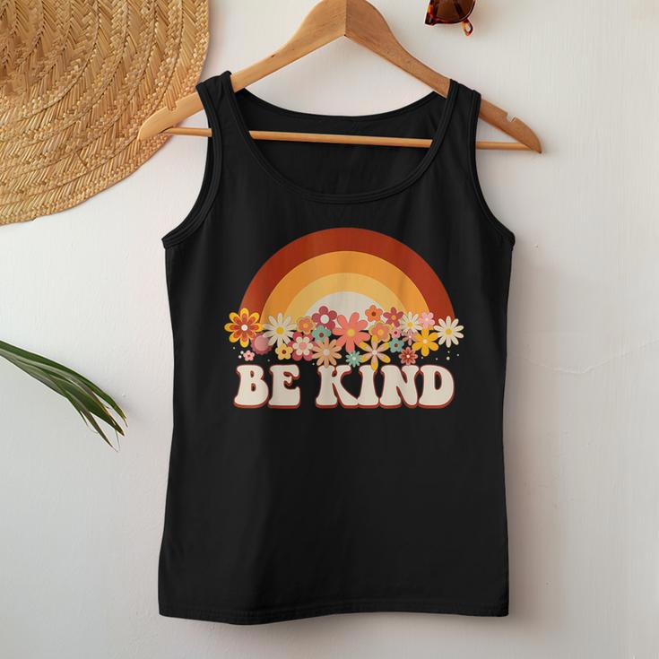 Be Kind Rainbow Choose Kindness Anti Bullying Groovy Organe Women Tank Top Funny Gifts