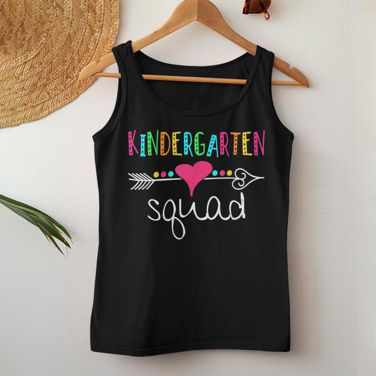 Kinder Squad Kinder Teacher Student Team Back To School Women Tank Top Weekend Graphic Funny Gifts