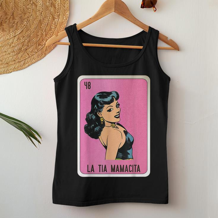 La Tia Mamacita Mexican Slang Chicano Bingo Cards Women Tank Top Weekend Graphic Unique Gifts