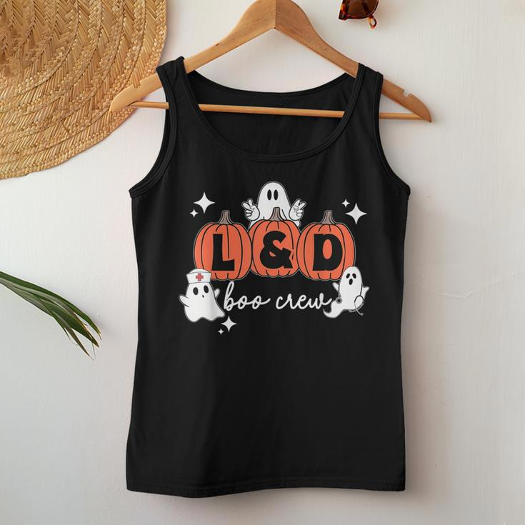 Labor And Delivery Halloween Pumpkin L&D Boo Crew Nurse Women Tank Top Unique Gifts