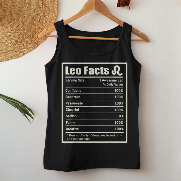 Leo Zodiac Sign Fun Facts Men Women Birthday Women Tank Top Weekend Graphic Unique Gifts