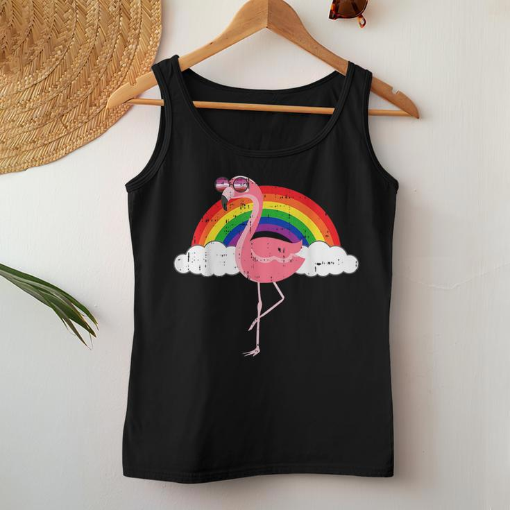 Lesbian Flamingo Gay Rainbow Pride Flag Lgbtq Cool Lgbt Women Tank Top Unique Gifts