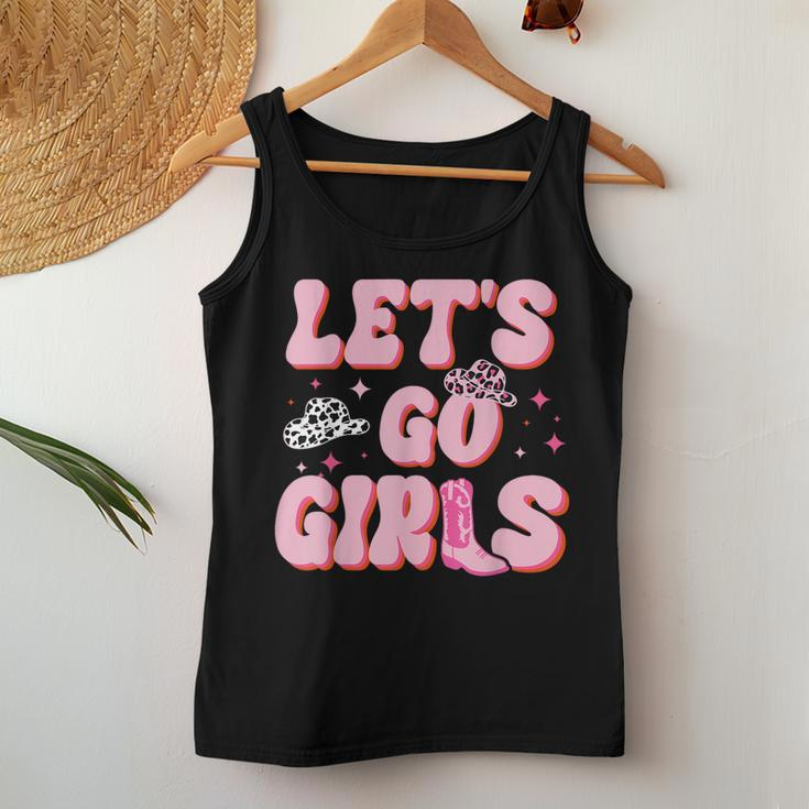 Let's Go Girls Cowgirl Hat Cowboy Western Rodeo Texas Women Tank Top Funny Gifts