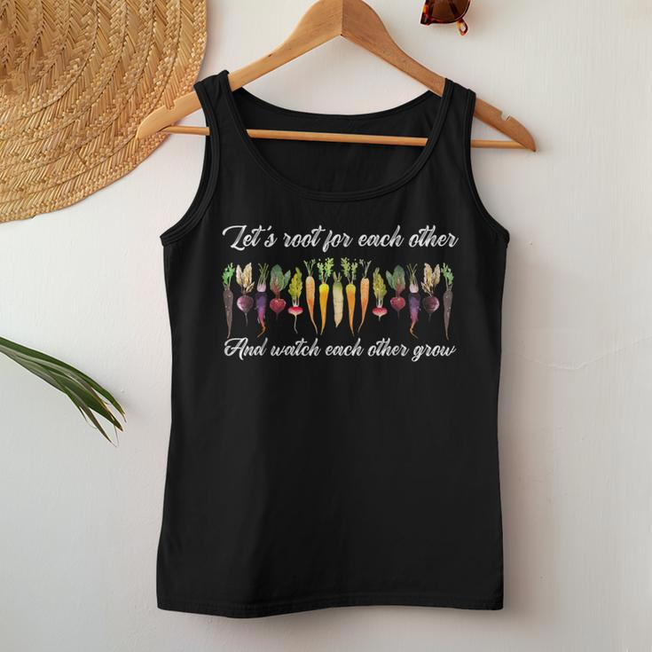 Let's Root For Each Other And Watch Each Other Grow Mom Life Women Tank Top Unique Gifts
