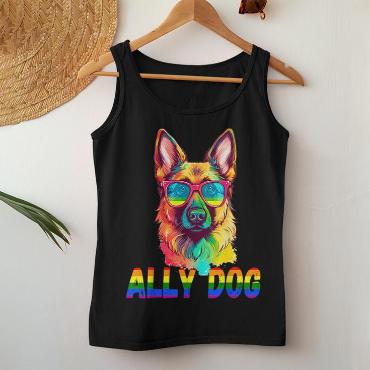 Lgbt Ally Dog Rainbow Women Tank Top Unique Gifts