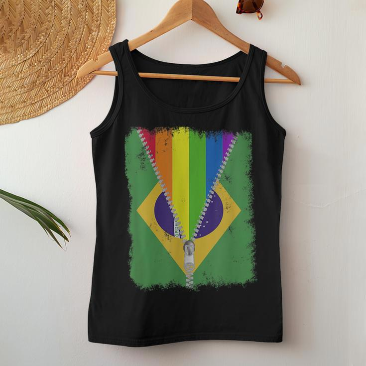 Lgbt Gay Pride Rainbow Brazil Flag Brazilian Women Tank Top Unique Gifts
