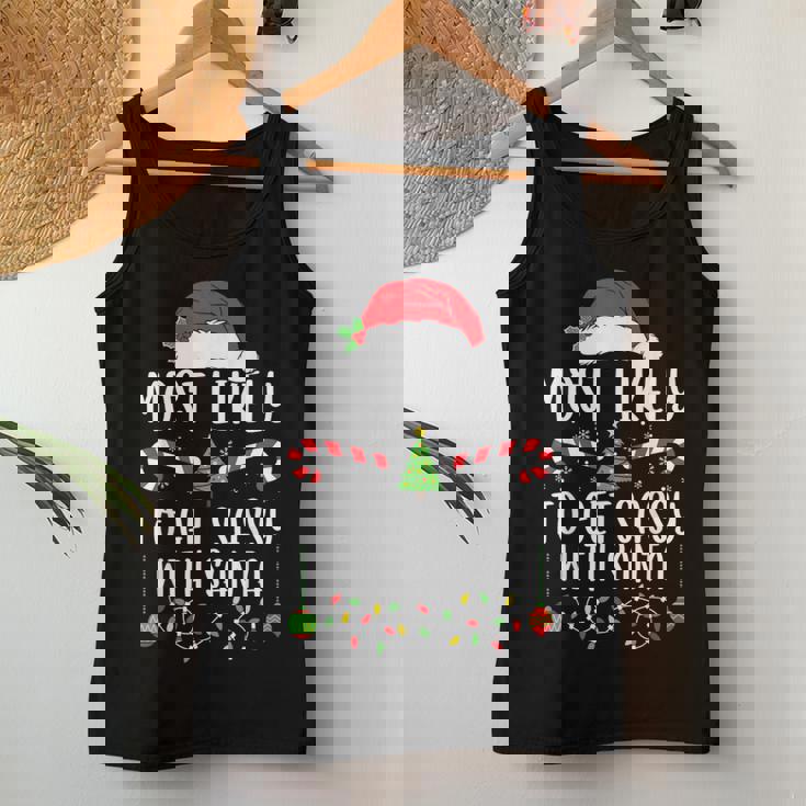 Most Likely To Get Sassy With Santa Christmas Matching Women Tank Top Funny Gifts