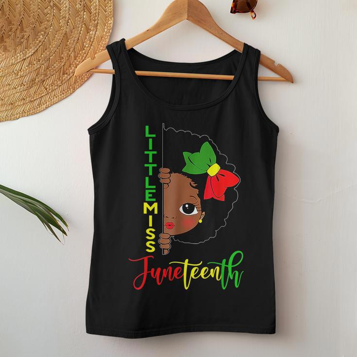 Little Miss Junenth Girl Toddler Black History Month Women Tank Top Basic Casual Daily Weekend Graphic Funny Gifts