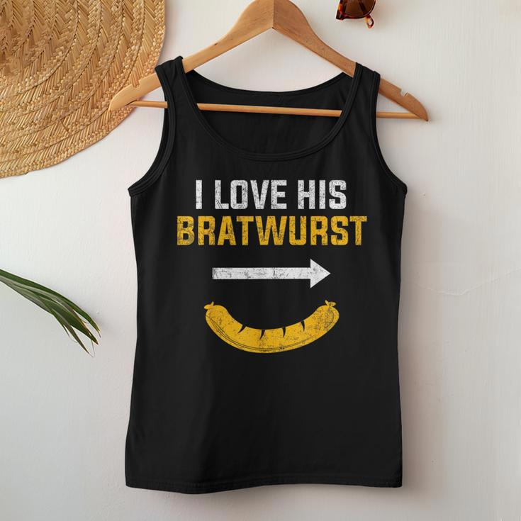 I Love His Bratwurst Matching Couple Oktoberfest Women Tank Top Funny Gifts