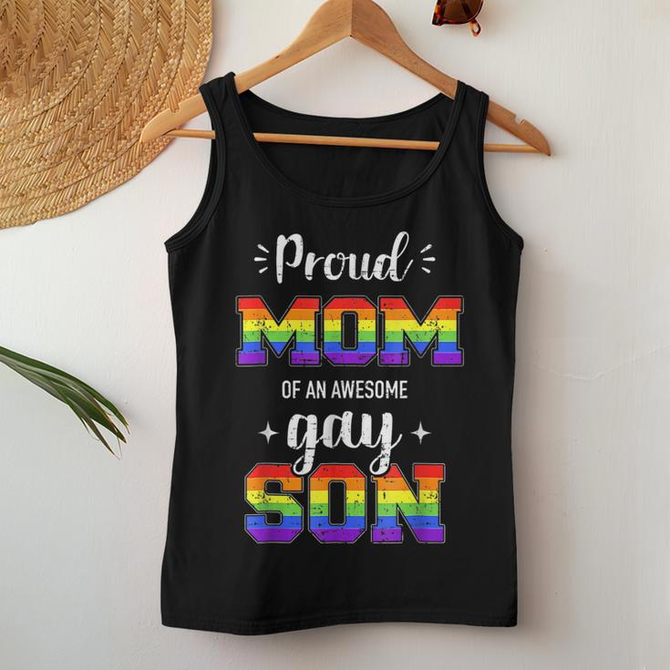 I Love My Gay Son Lgbt Pride Month Proud Mom Dad Women Tank Top Unique Gifts