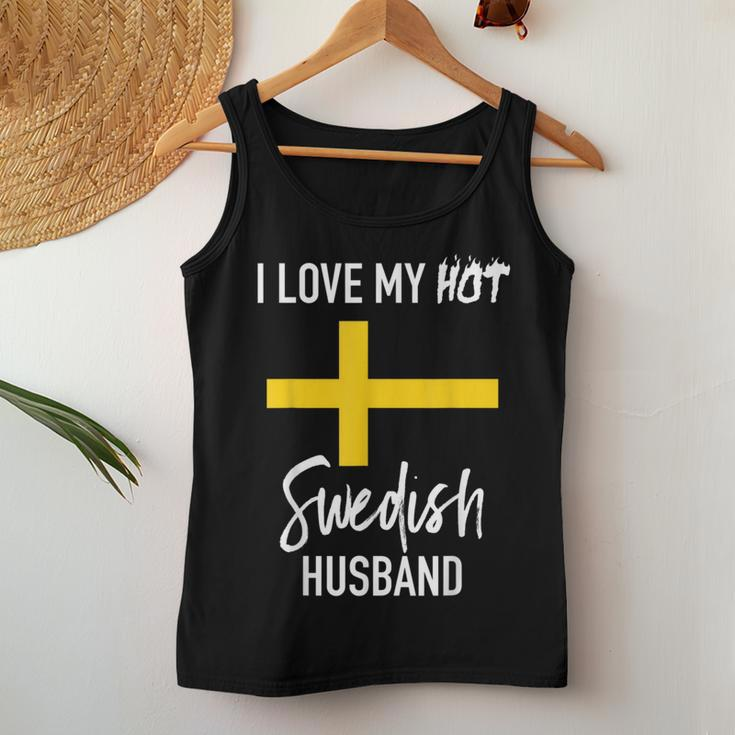 I Love My Hot Swedish Husband Wife Women Tank Top Unique Gifts