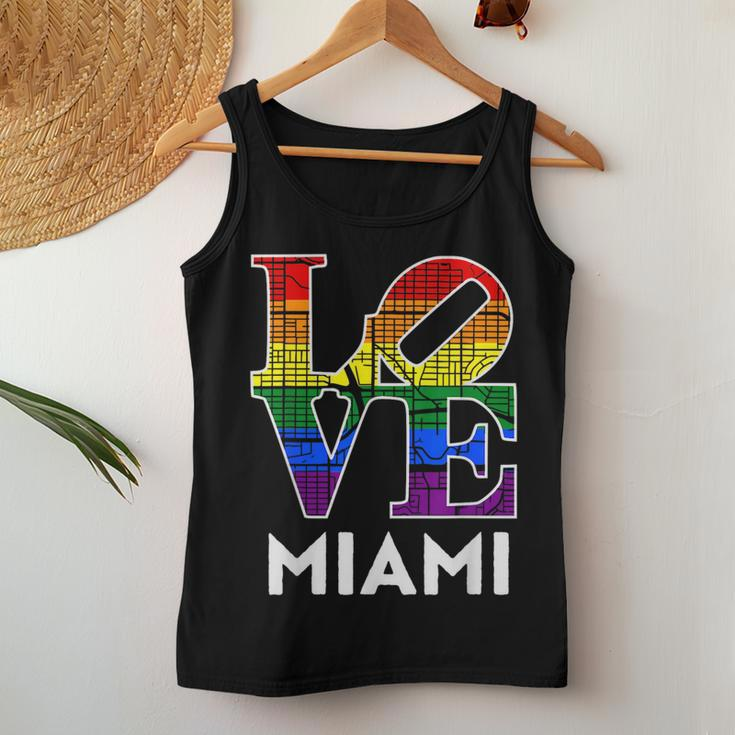 Love Miami Lgbt Rainbow Flag Gay Pride Women Tank Top Unique Gifts