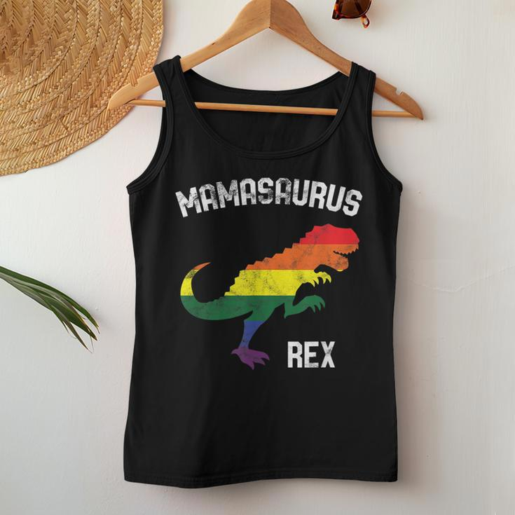 Mamasaurus Rex Gay Pride Lgbt Dinosaur Ally Women Tank Top Unique Gifts