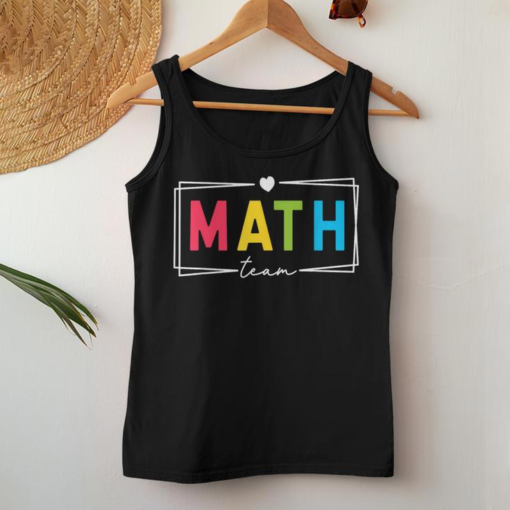 Math Teacher Math Teacher Squad Team Coach Mathematics Women Tank Top Funny Gifts