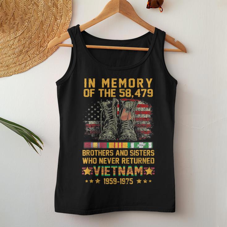 In Memory Of The 58479 Brothers And Sisters Vietnam Veteran Women Tank Top Unique Gifts