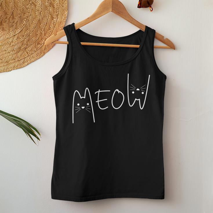 Meow Cat Meow Kitty Cats Mom And Cat Dad Women Tank Top Funny Gifts